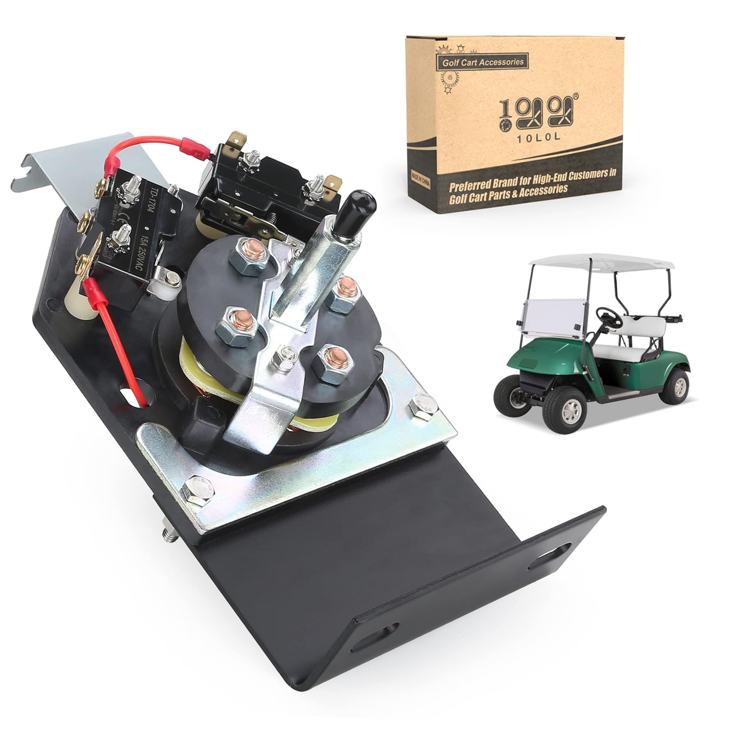 10L0L Golf Cart Heavy Duty Forward and Reverse Switch Assembly Fits EZGO TXT 1994 - Up, Replaces OEM# 70578-G01