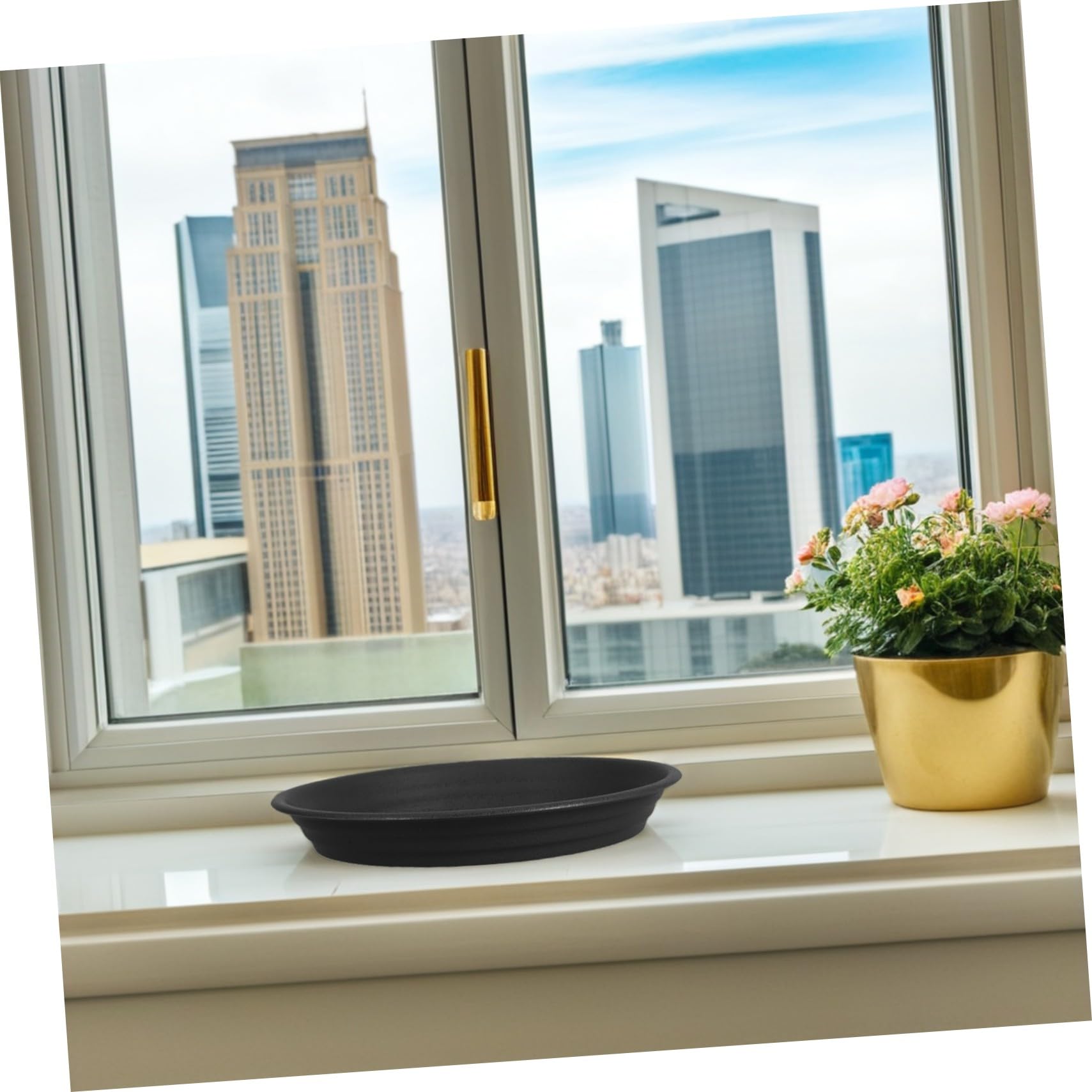 5 Piezas Bandejas para Macetas Resistentes de PP y Platos de Goteo para Plantas Redondos Protectores de Superficies Interiores y Exteriores para Saludable