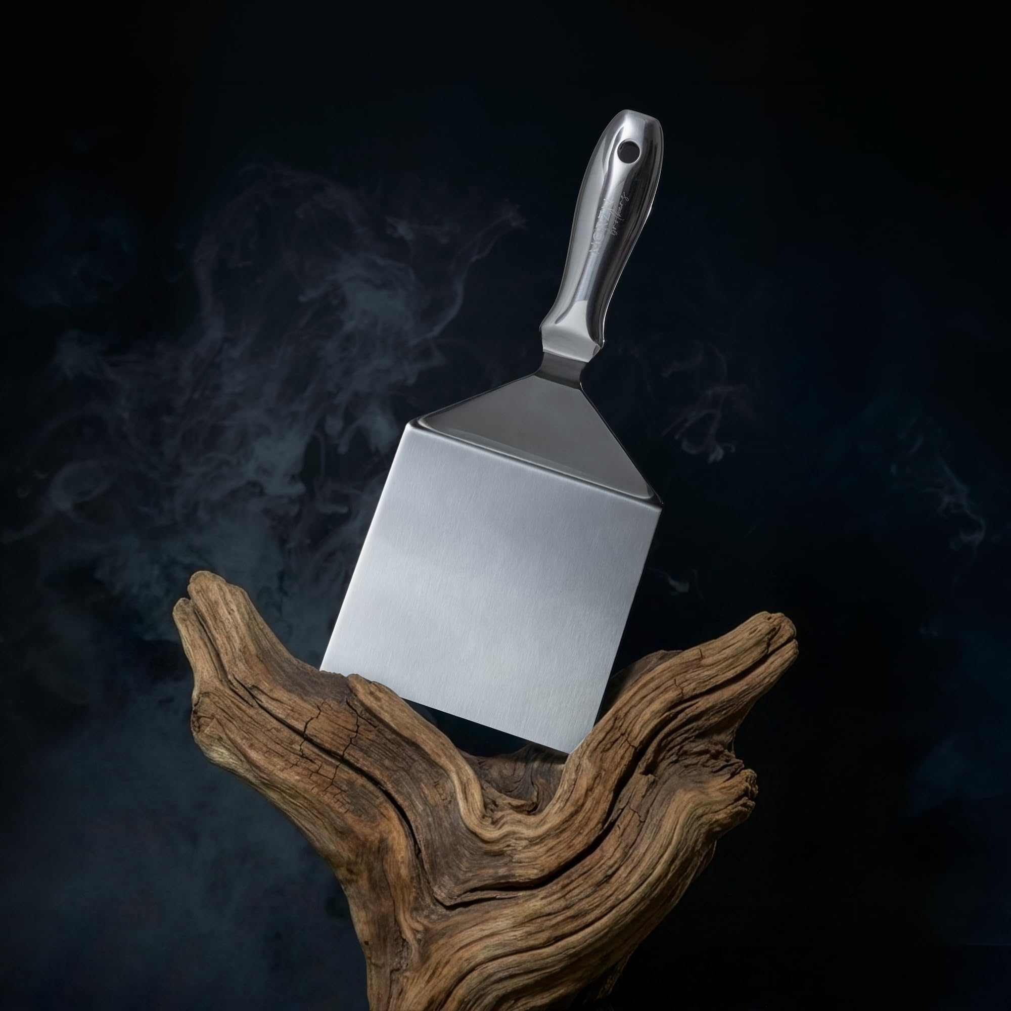 Spatola Piastra Acciaio Inox – Spatola Cucina Grande Flessibile con Gradiente e Finitura a Specchio, Barbecue BBQ, Griglia, Teppanyaki, Lavabile Lavastoviglie, Cert. Alimentare, Garanzia 10 Anni