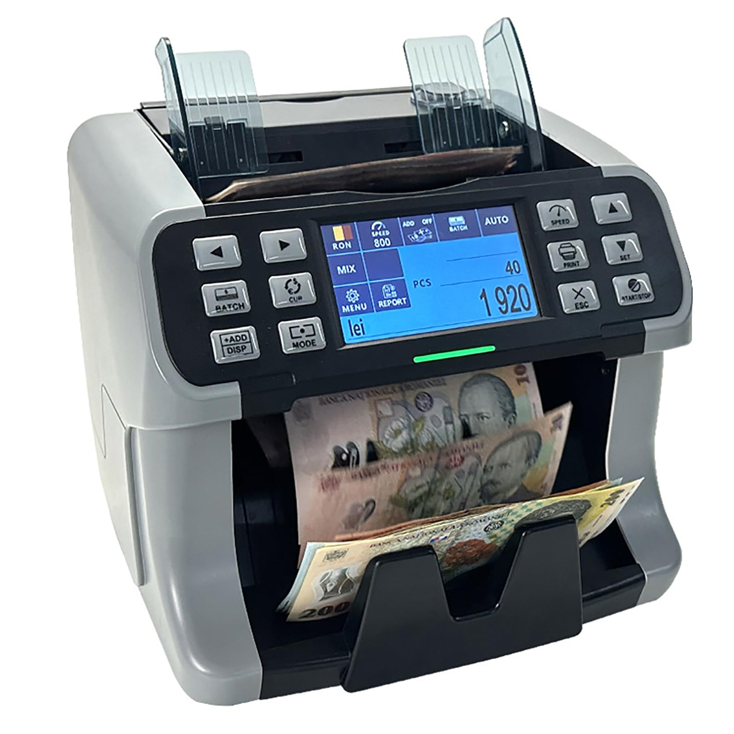 Liczarka Pieniędzy, Liczarka Banknotów Z 4,3-calowym Wyświetlaczem, Dwie Zaprogramowane Funkcje I Obsługa Regulacji Prędkości, Dokładne Wykrywanie I Łatwe Przechowywanie, Dla Supermarketów