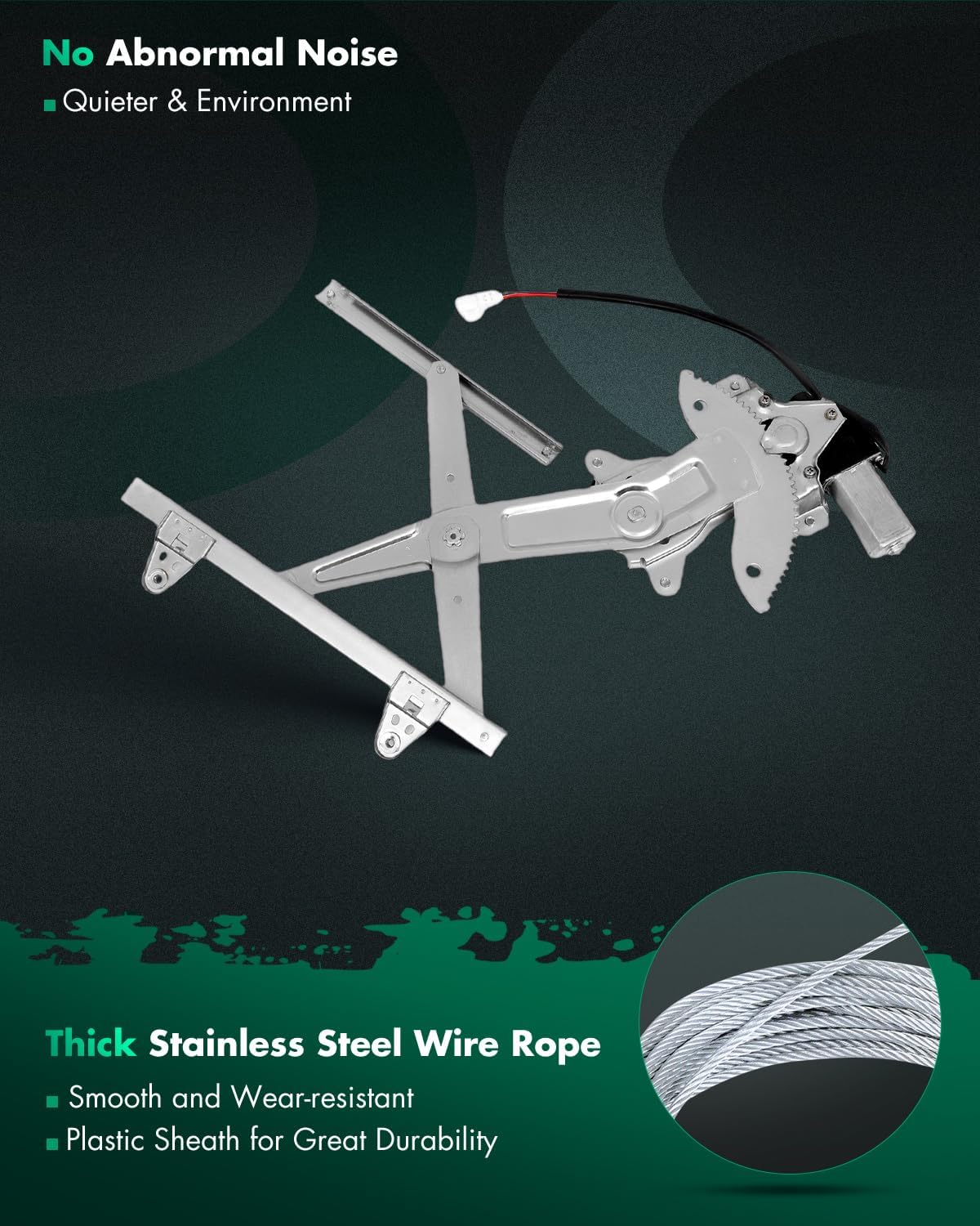 SCITOO Power Window Lift Regulator Compatible with 1997-2001 for Toyota Camry Rear Left Drivers Side Motor 69804AA010 85720AA030