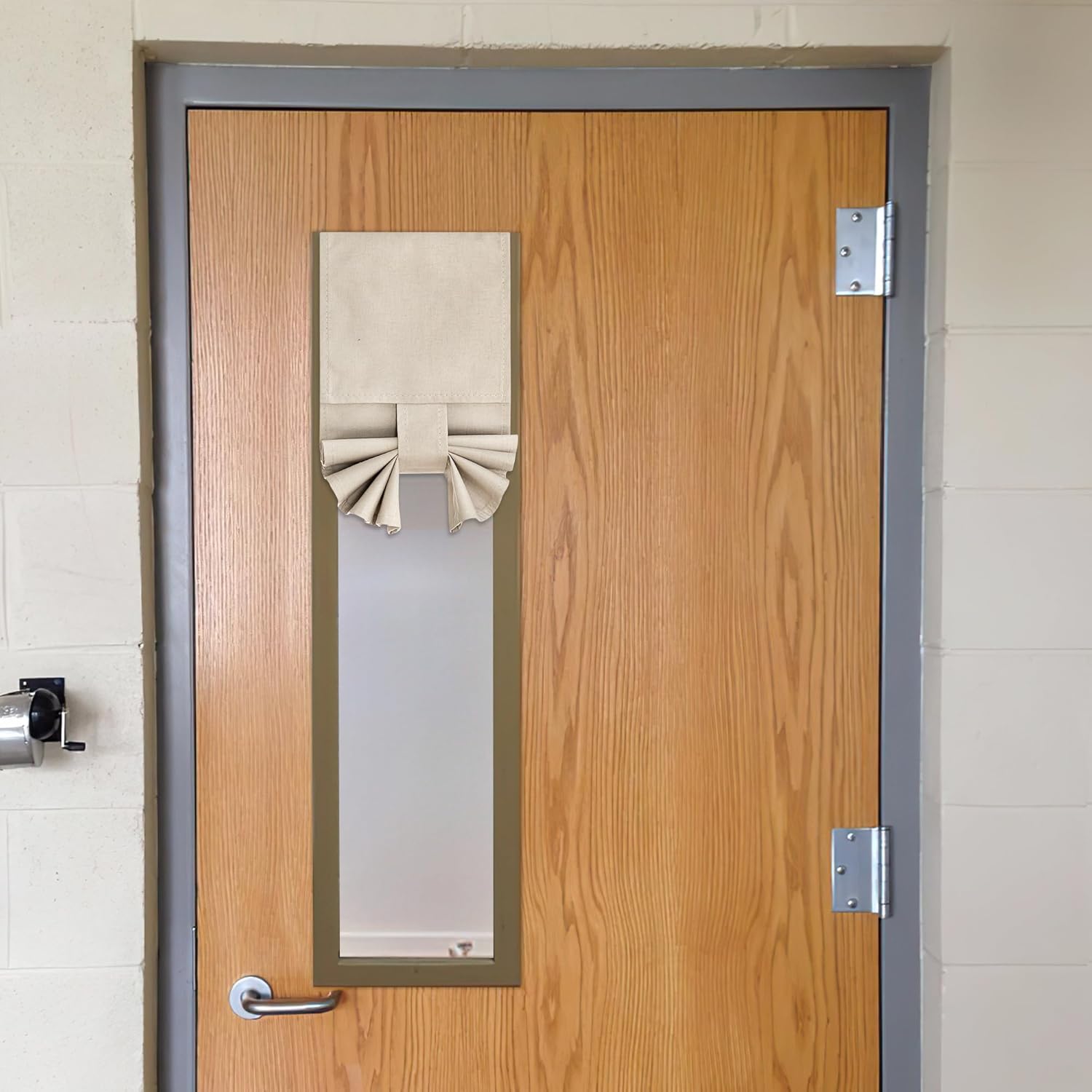 NICETOWN 100% Blackout Door Curtains for Classroom, Small Curtains, 10x30 inches, Privacy, Thermal Insulation for Front Door, Sidelight Window, Classroom, Living Room, 1 Panel, Beige 10"W x 30"L (Pack of 1) Beige