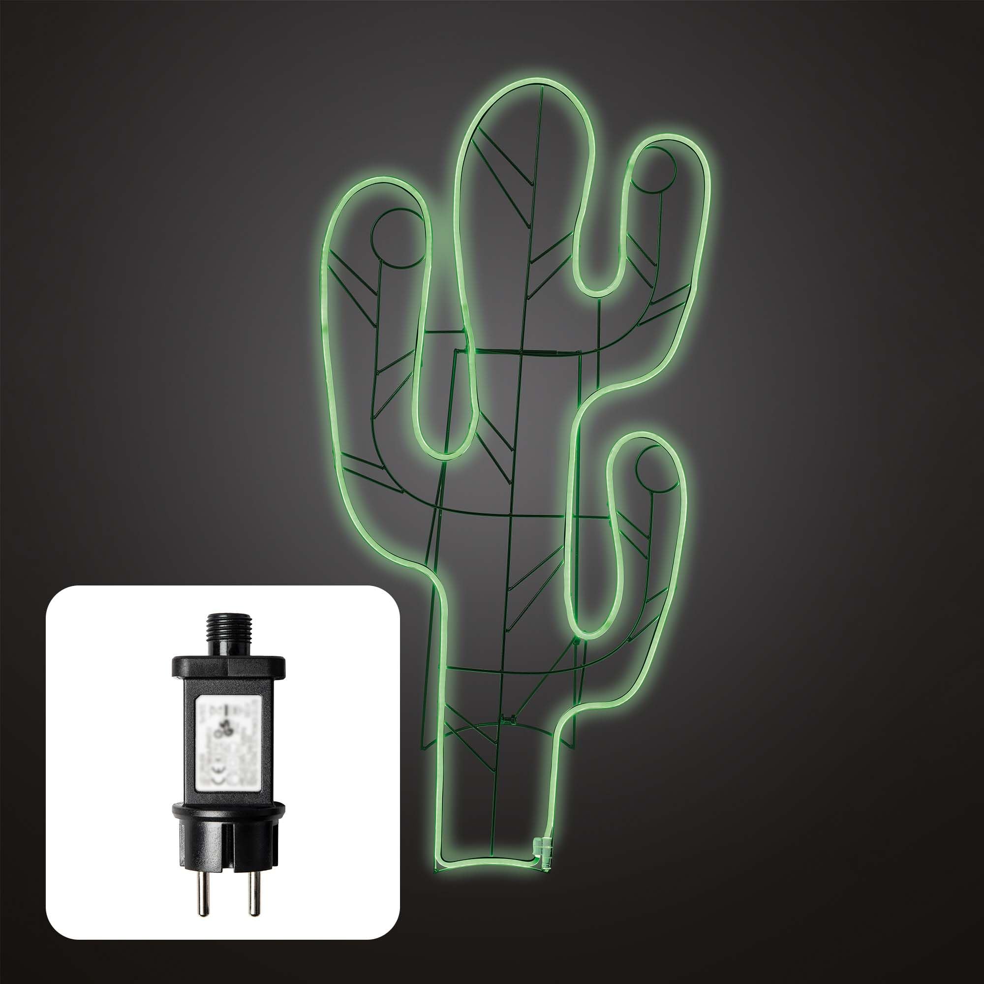 Hellum LED Figur Neon Kaktus Metall Wanddeko beleuchtet Leuchte Auen  Garten Deko IP44 578409 : Amazon.de: Beleuchtung