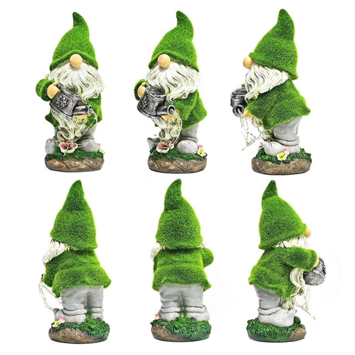 GNOME de Jardin, Statues de GNOME Afflux de 11 Pouces avec arrosage Peut léger, Ornement de Paysage de Jardin pour décoration de pelouse de Cour