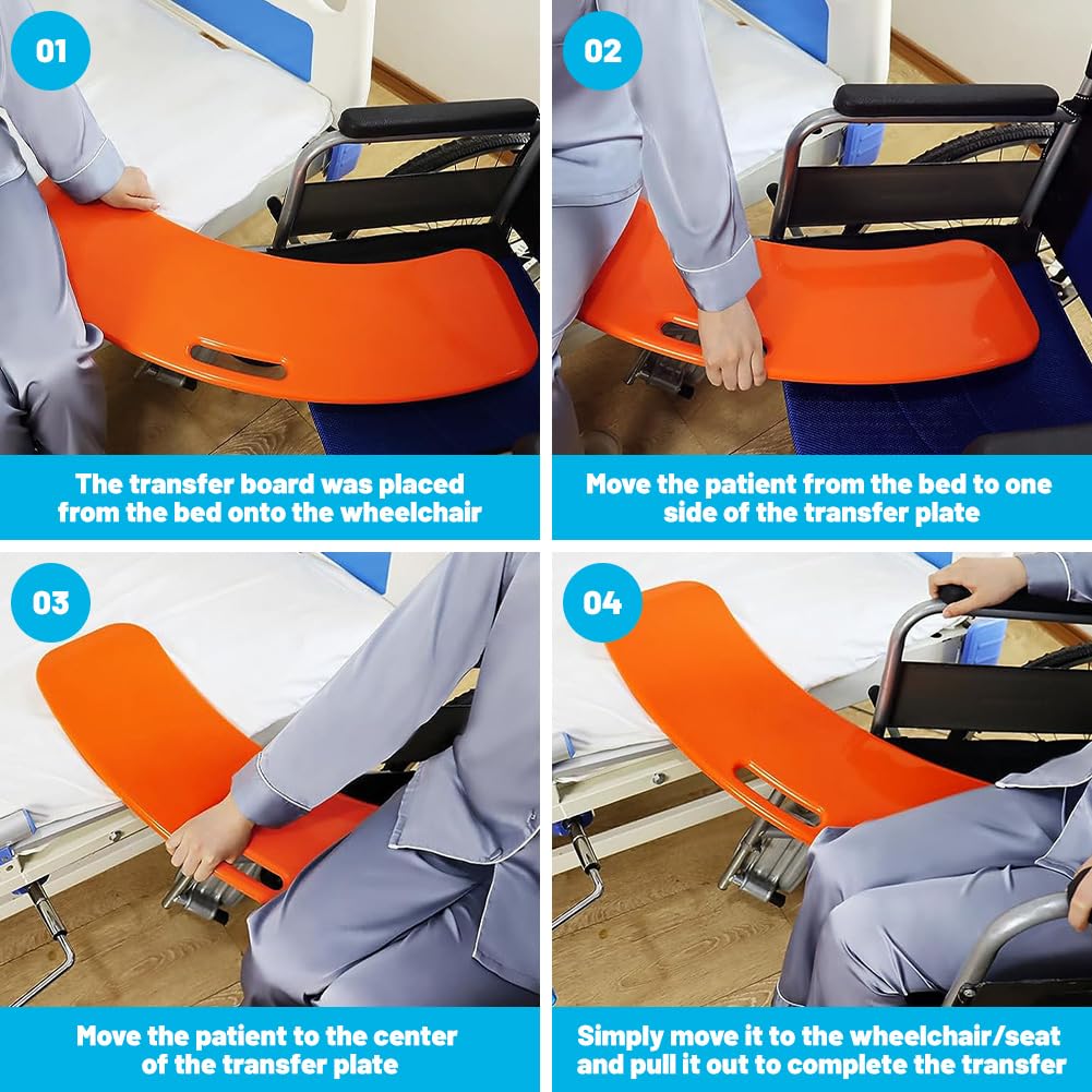 Planche antidérapante pour fauteuil roulant, planche de transfert, élévateur de patients, aide pour personnes handicapées, acier plastique ABS, capacité de charge 150 kg