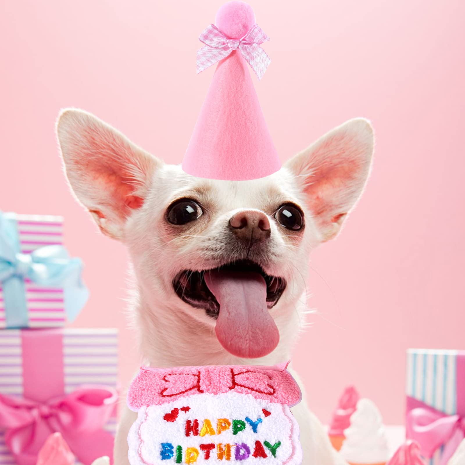 Amazon | 犬 誕生日グッズ スタイ 3個セット ペット 誕生日グッズ 誕生