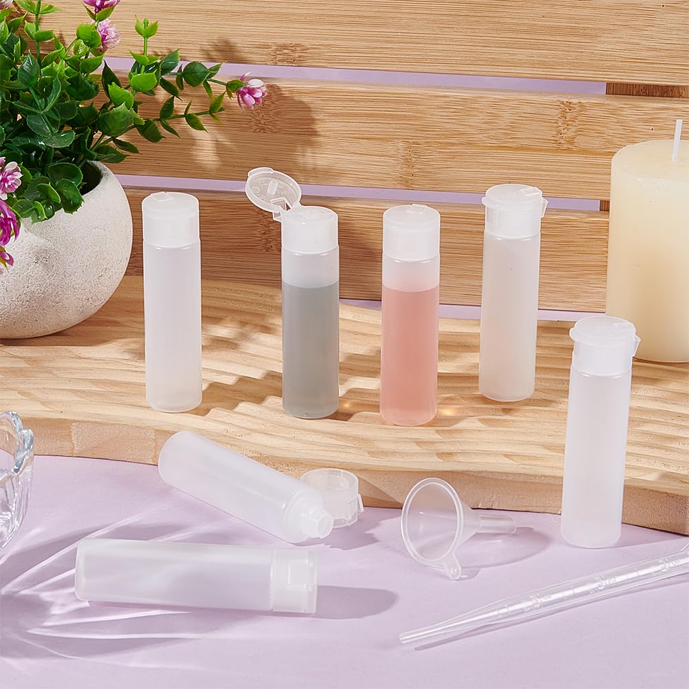 BENECREAT Paquete de 30 botellas de muestras de plástico pequeñas de 18 ml, botellas de viaje vacías para maquillaje, cosméticos, artículos de tocador