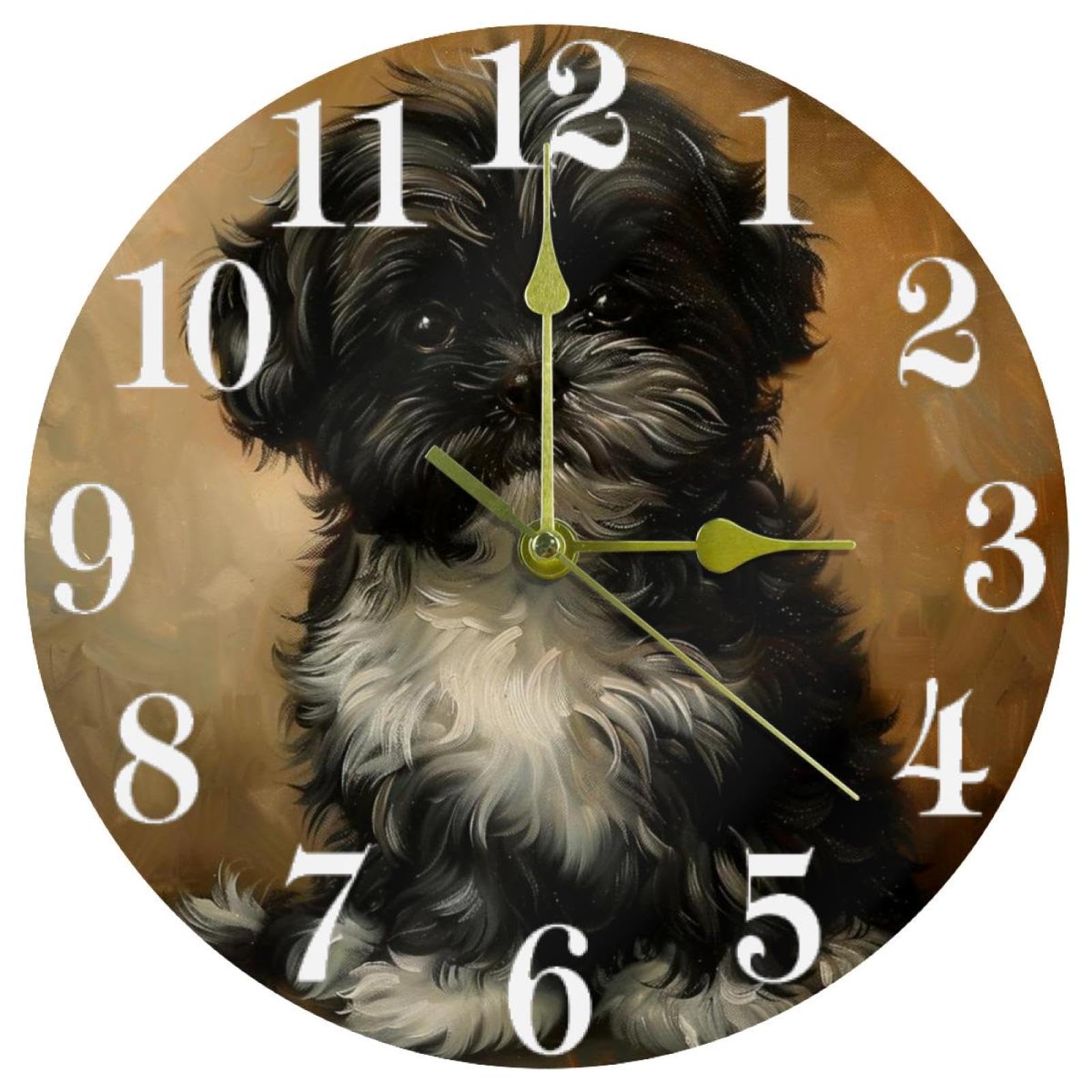 Horloge Shizu Noir murale ronde et silencieuse pour la deco de cuisine