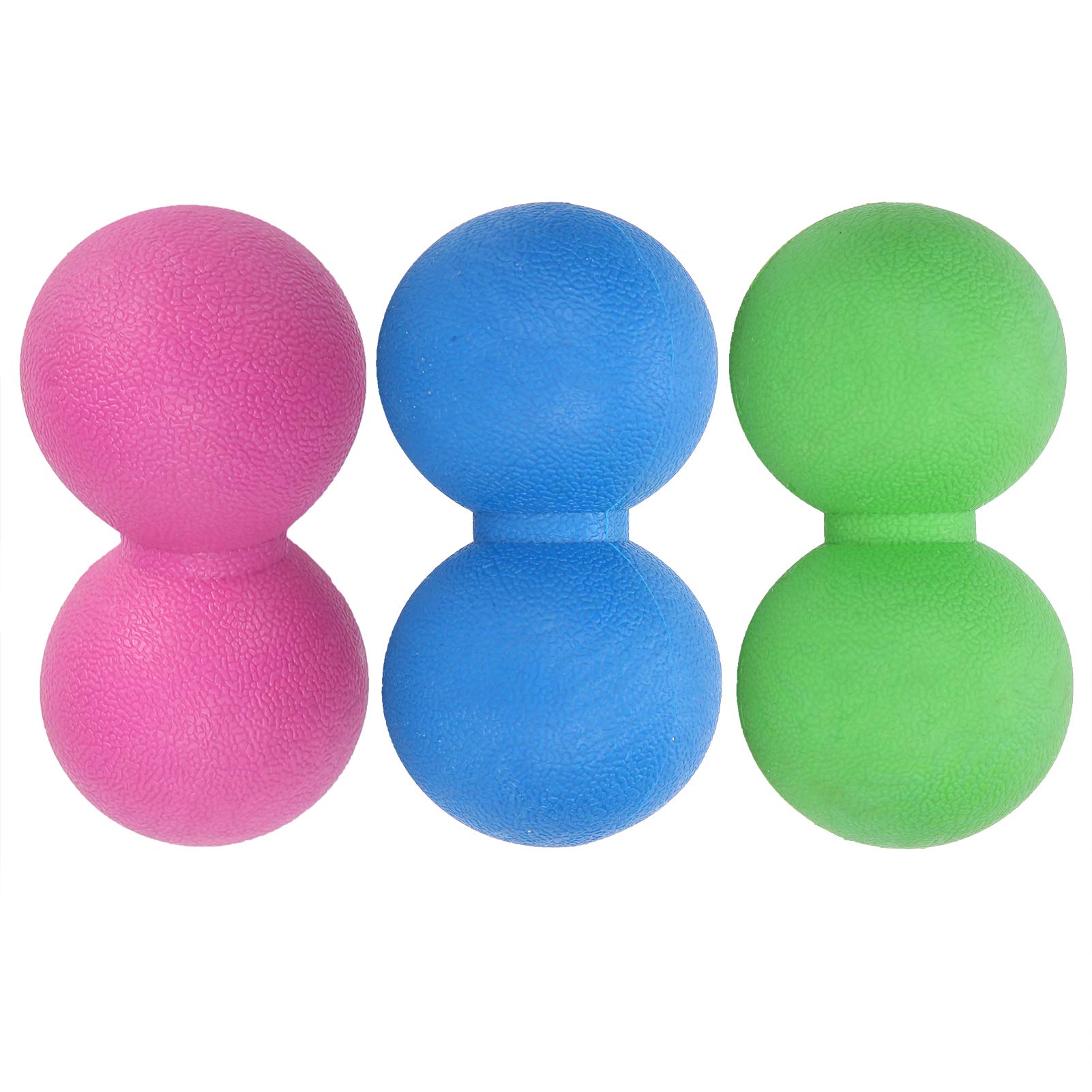 Pongnas Las Bolas de Masaje con Forma de maní Promueven la Relajación Fascial y Alivian la Fatiga Muscular, lo que Las Hace Adecuadas para Trabajadores de Oficina, Atletas, Niños y (Rosa roja +