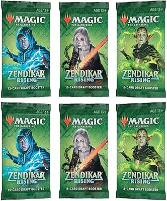 6 Packs Magic: The Gathering Draft Booster Pack Lot MTG Zendikar Rising