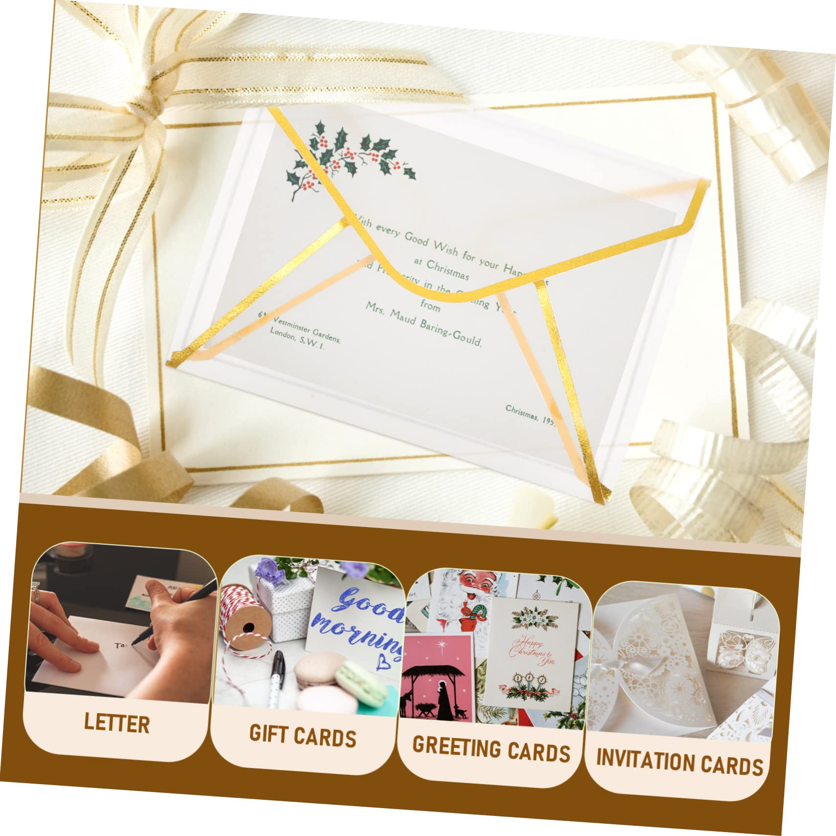 TEHAUX 80pezzi Buste Vintage Trasparenti Per Inviti Matrimoni e Feste Eleganti Envelopes Per Biglietti Di Compleanno e Occasioni Speciali Carta Di Alta Qualità Per Cerimonie e Eventi