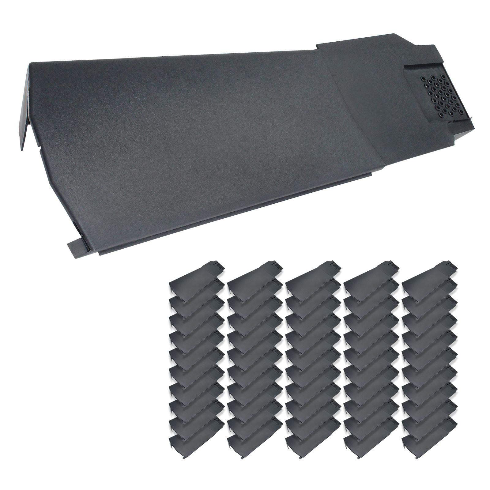 50 x Klober Contract Dry Verge Unit Pack for Gable/Apex Roof Tile Plastic End Cap - Right, Grey