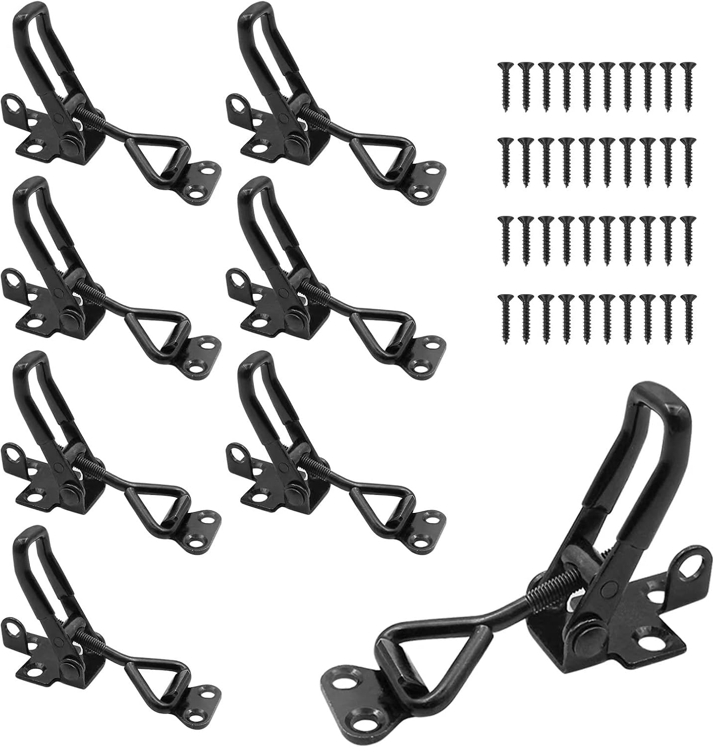 8 Pack Adjustable Black Toggle Clamp Latch (4001) Heavy Duty 220 lbs
