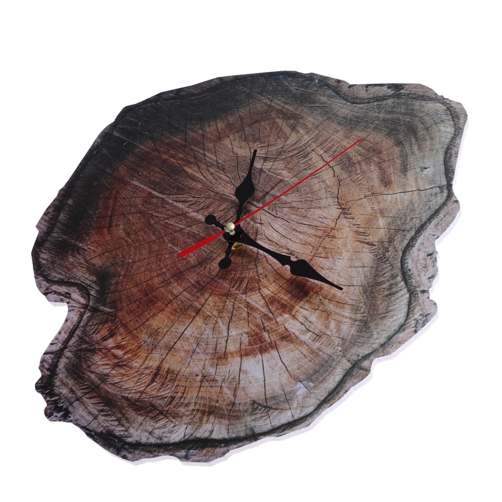 Horloge murale silencieuse moderne Hemobllo avec design anneau annuel pour salon et bureau