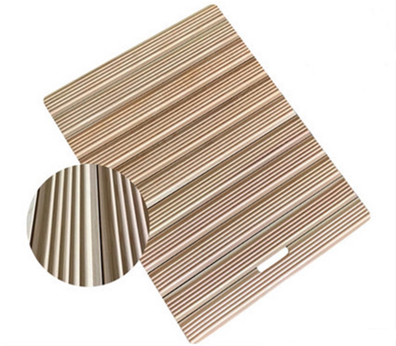 Wooden Bathmat Bathroom Wood Floor Shower Room Mat Pedal Water Pad Bath Wooden for Home