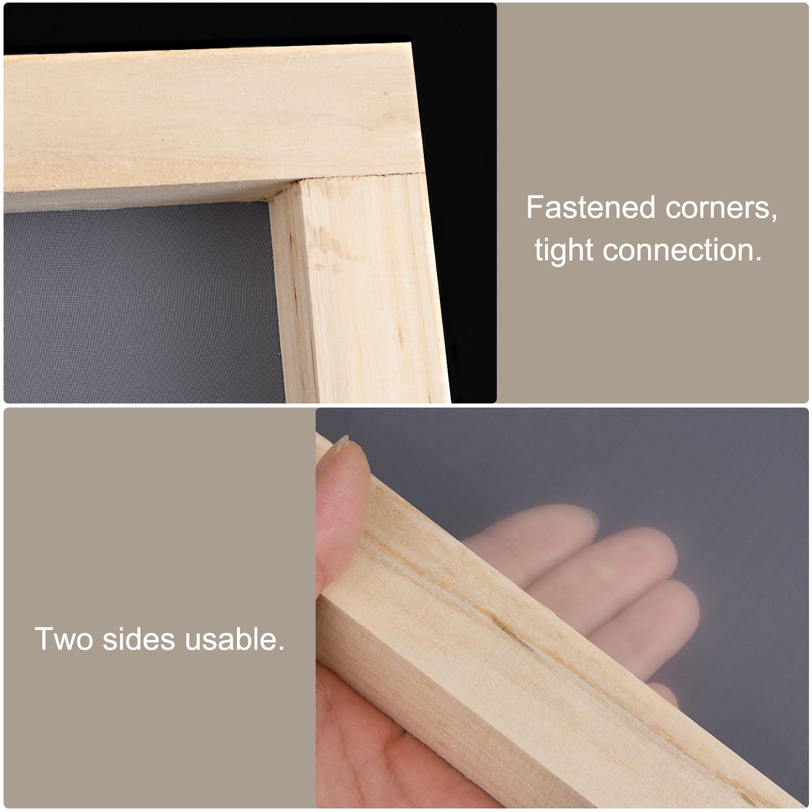 QUARKZMAN 2pz Seta Schermo Telaio Stampa Piccolo 10x14 Pollici Legno Riutilizzabile Lavabile Schermo Stampa Strumento Kit Iniziale con 120 Maglia per Principianti T-Shirts