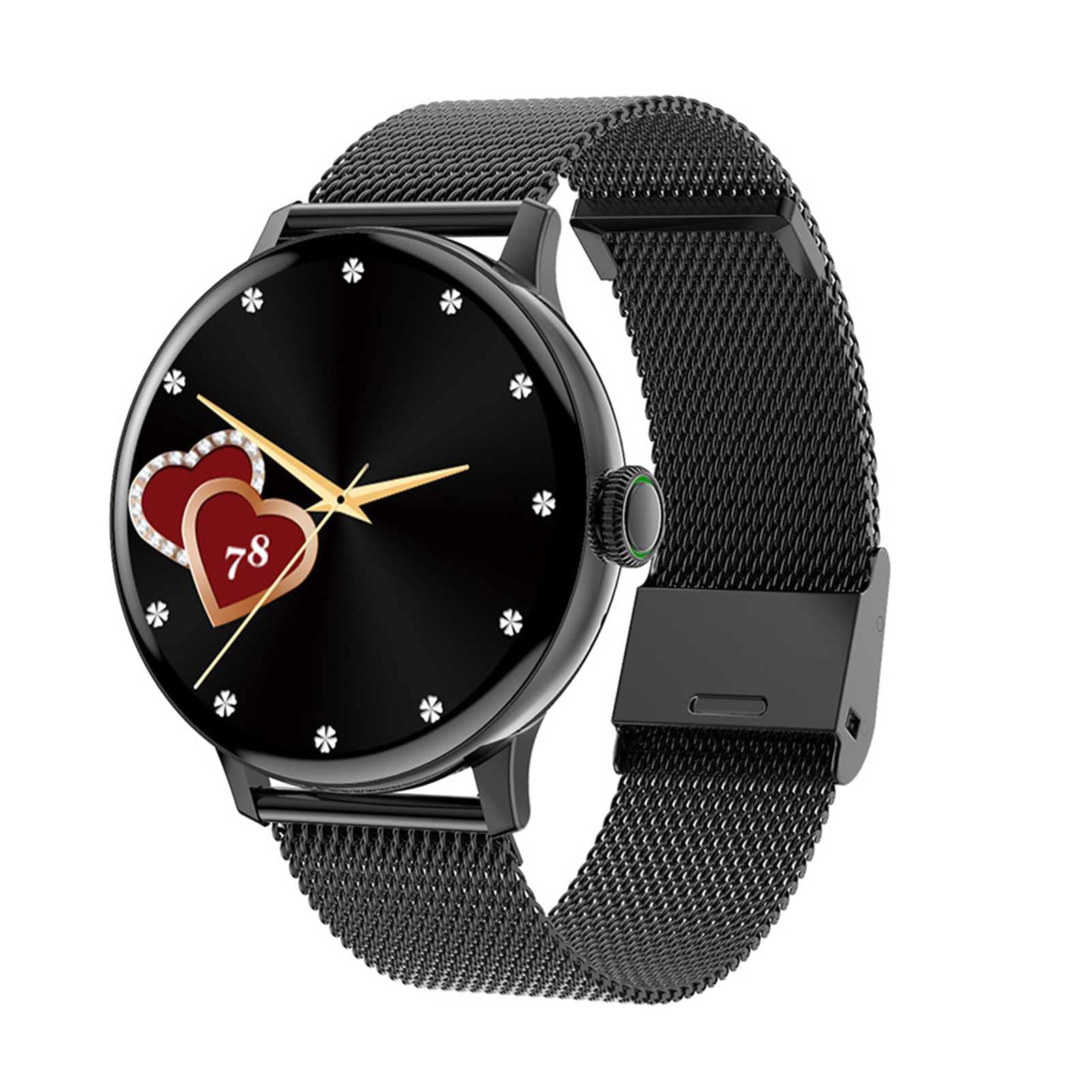 Smart Watch Donna Bluetooth Chiamata Manopola Quadrante Personalizzato  Password Tracker Smartwatch Tondo Tocco Sottile Schermo Luminoso Riproduci  Musica Braccialetto Sportivo Femminile (E) little : Amazon.it: Moda