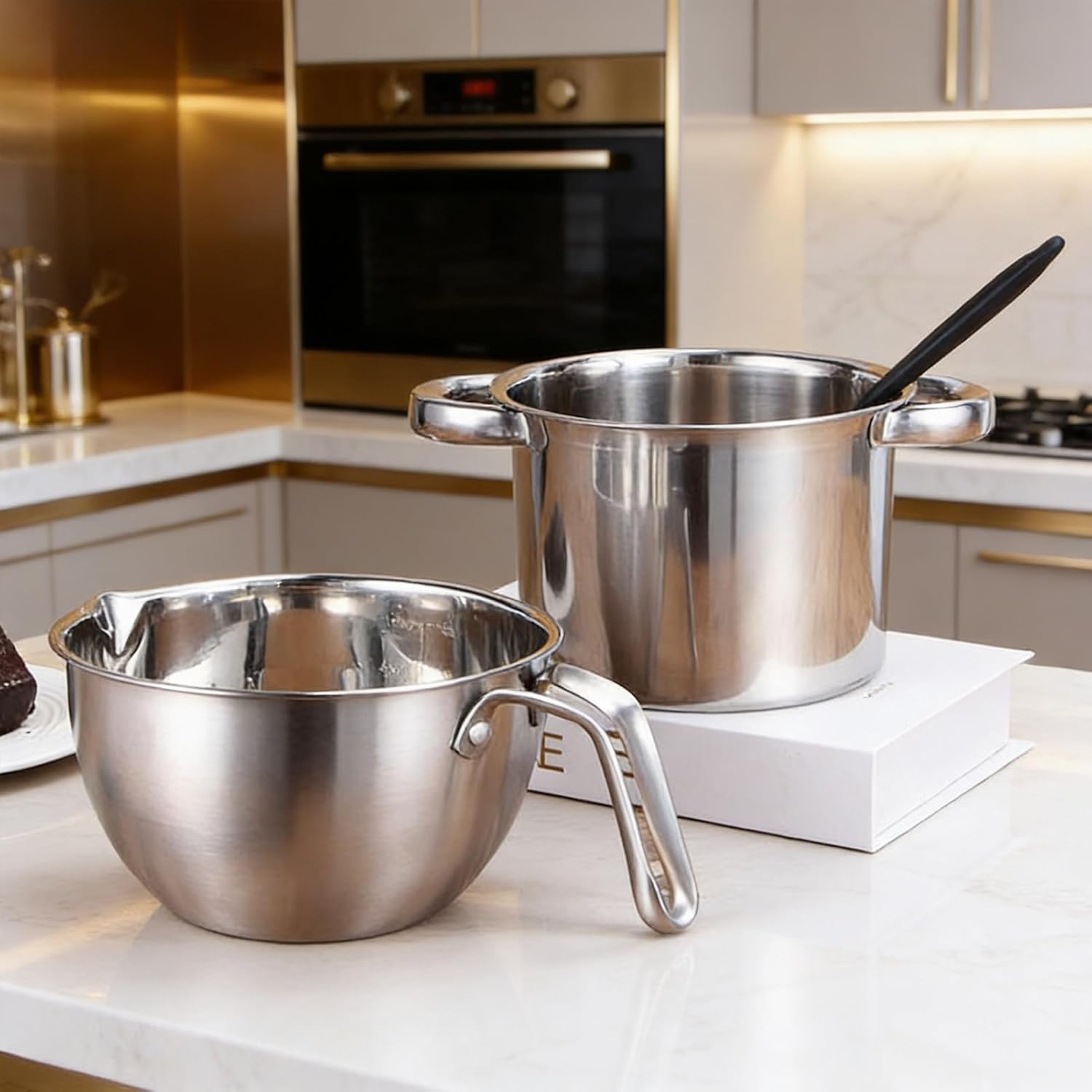 Chocolate Fondue Pot - Fondue Tool Set, Cooking Butter Melter, Heat-Resistant Pot | for Butter Culinary Home Kitchen Restaurant Chocolate Candy Cheese Dessert