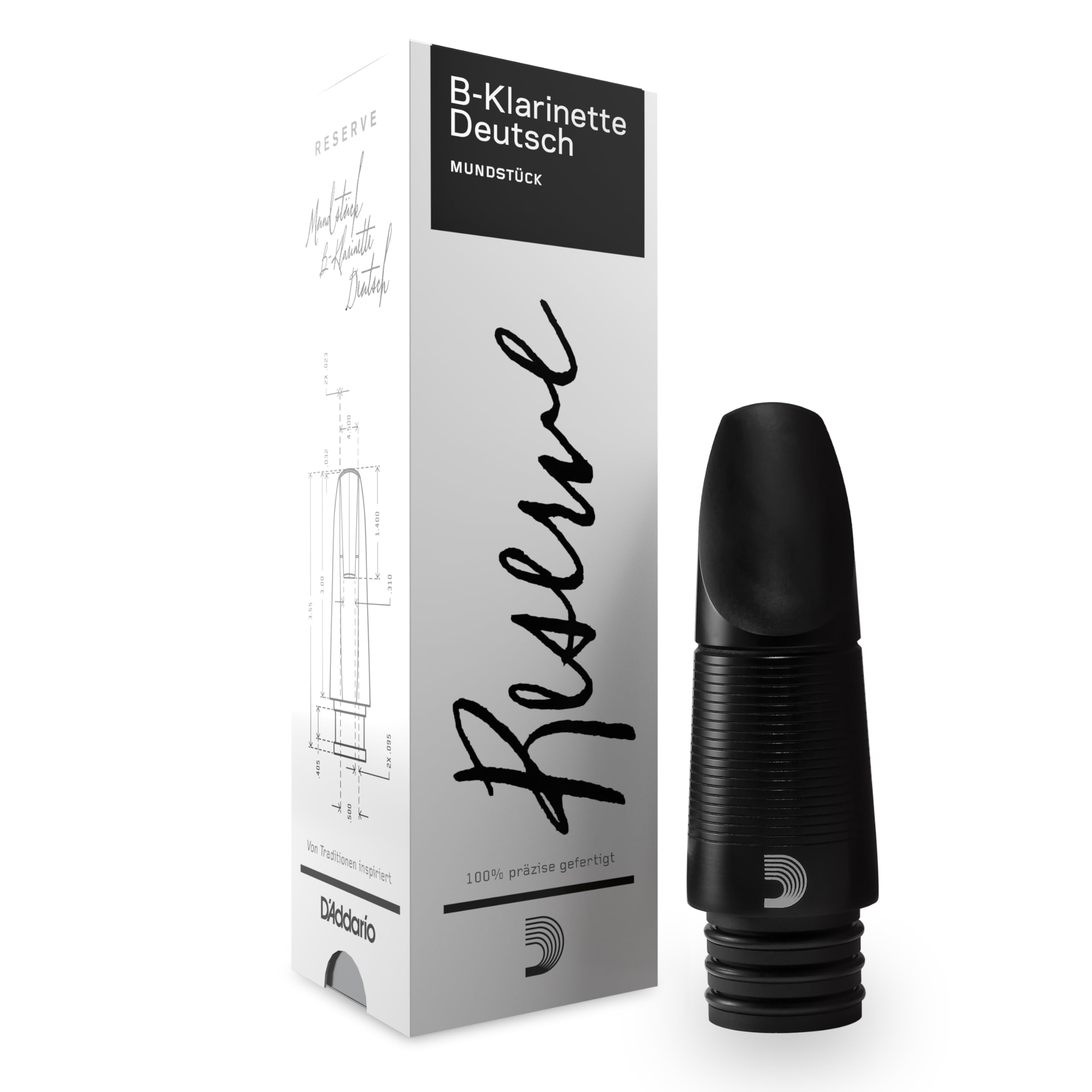 D'Addario Reserve German Clarinet Mouthpiece, Multicoloured