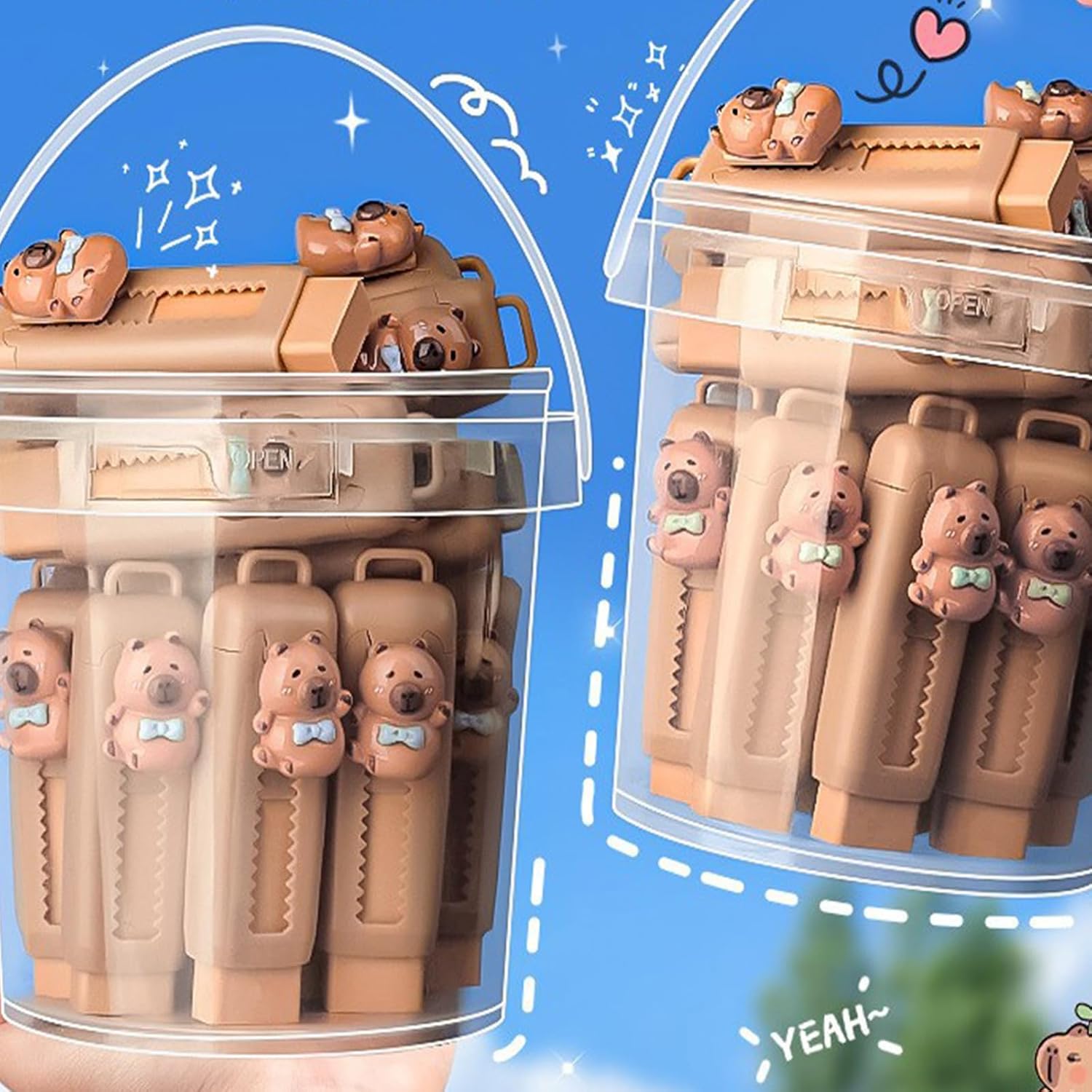 Retractable Pencil Eraser Refillable Sliding Pencil Eraser Easy Erase Christmas Stocking Filler for Drawing