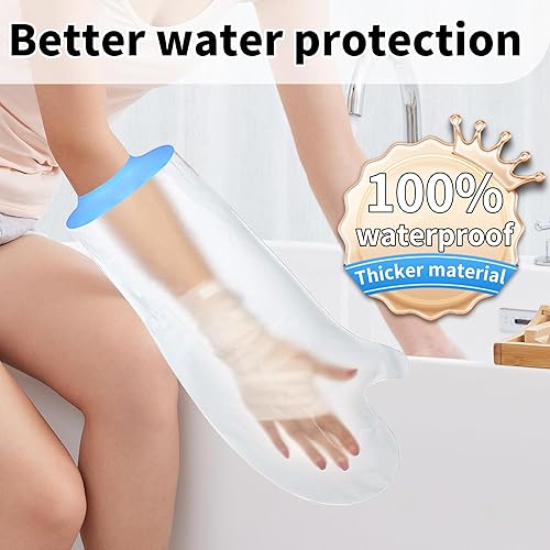 Miniatura 6 de KT3210 - Fundas de ducha impermeables para brazo completo para jóvenes y adolescentes, protector de ducha de brazo para adolescentes, protección
