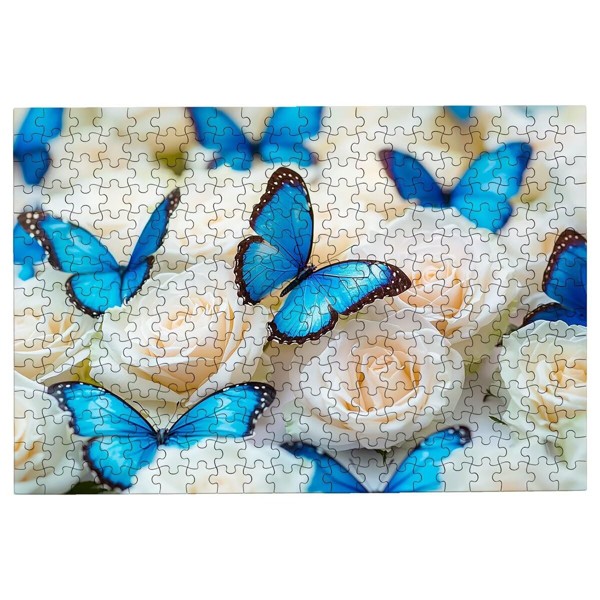 Puzzle 5000 sztuk dla dorosłych motyl różowy puzzle puzzle 5000 sztuk dla dorosłych drewniane puzzle z pudełkiem na prezent rozmiar 156 x 105 cm, wyzwanie puzzle dla całej rodziny, prezent kobiety
