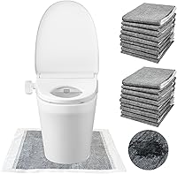 30 Pack U-Shaped Disposable Toilet Mats - Absorbent Non-Slip Potty Training Floor Protectors for Kids & Adults