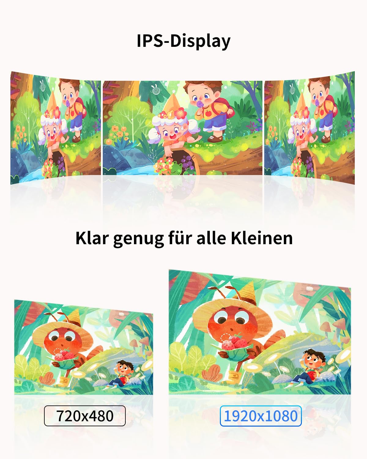 11,6" DVD Player Auto mit HDMI-Eingang & Ausgang, Tragbarer Auto DVD-Player mit Kopfstützenhalterung, Disc-Eingang mit Saugnapf, Unterstützt Letzter Speicher, USB/TF-Karte
