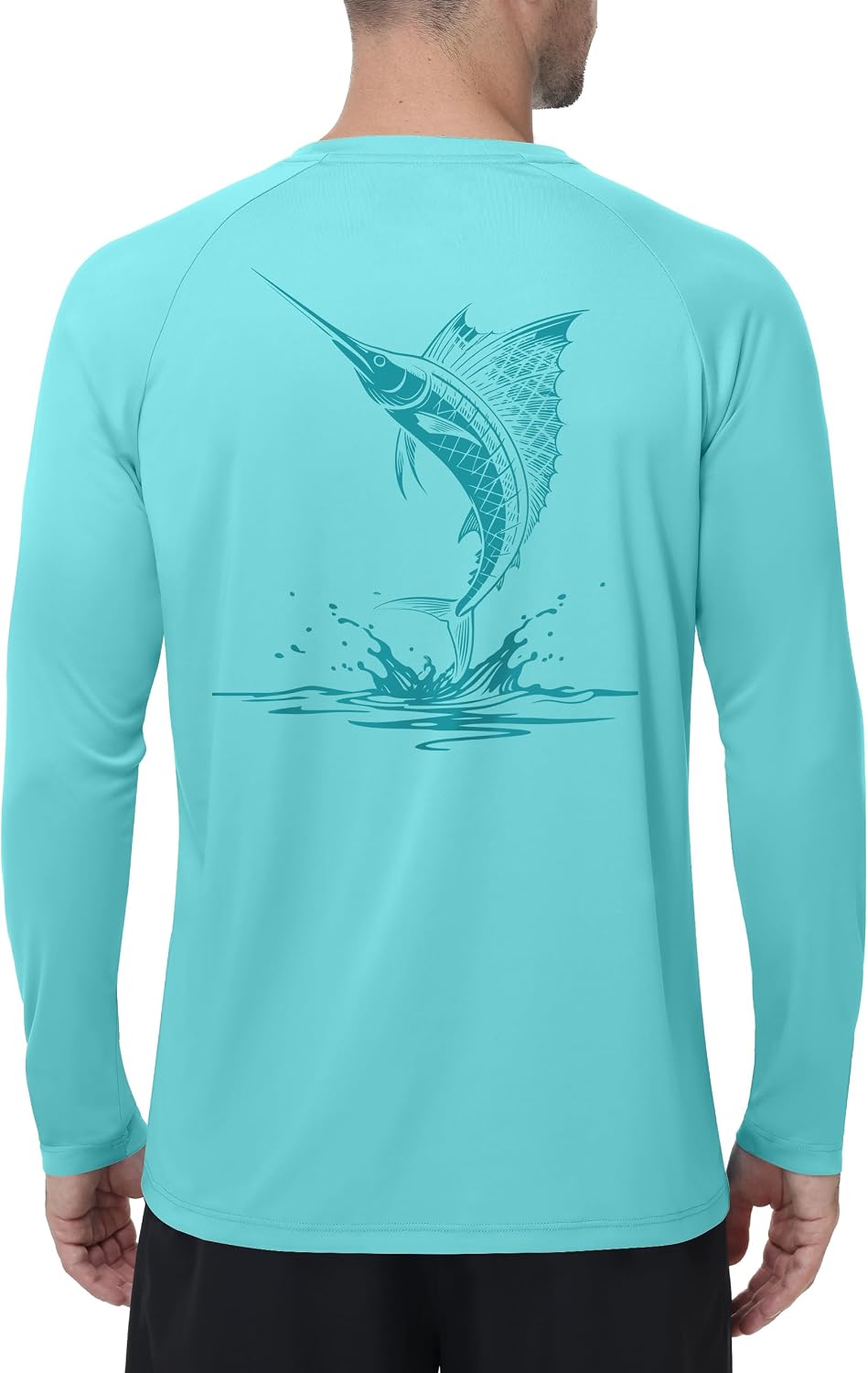 FISHEAL Men's UPF 50+ Sun Protection Fishing Shirt, Long Sleeve Lightweight UV Rash Guard, Quick Dry Swim Beach T Shirts