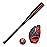 Ortiz34 Homerun Kids Tee Ball Set- David Ortiz 3-in-1 Aluminum Baseball Bat, Baseball, & Youth Baseball Glove Bundle (Made for Youth/Kids) (Red)