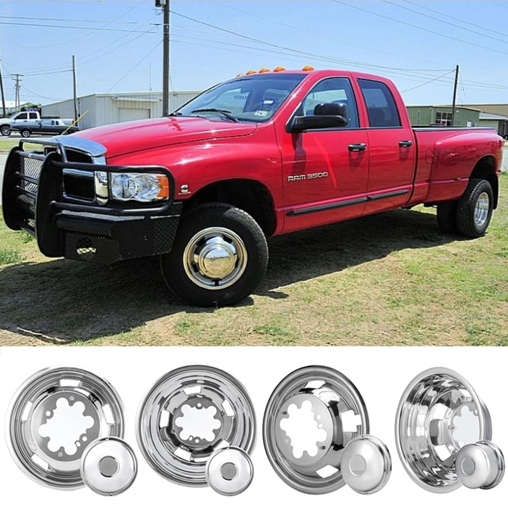 17" 8 Lug 5-Vent Holes Dually Wheel Simulators for 2003-2018 Dodge Ram 3500