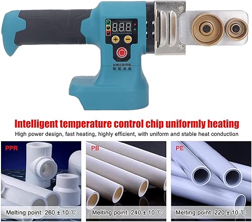 Miniatura 2 de Soldador de tubería de agua de plástico, herramienta de soldadura de tubos de plástico de 240 W, soldador de tubos PPR con cabezal de aislamiento