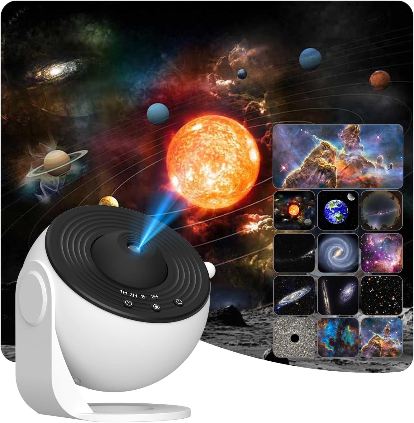 Planetarium Star Projector, Galaxy Projector,Realistic Starry Sky Night Light,4K Replaceable HD 13 Film Discs,for Kids Bedroom Ceiling Home Living Room Decor Birthday Gifts