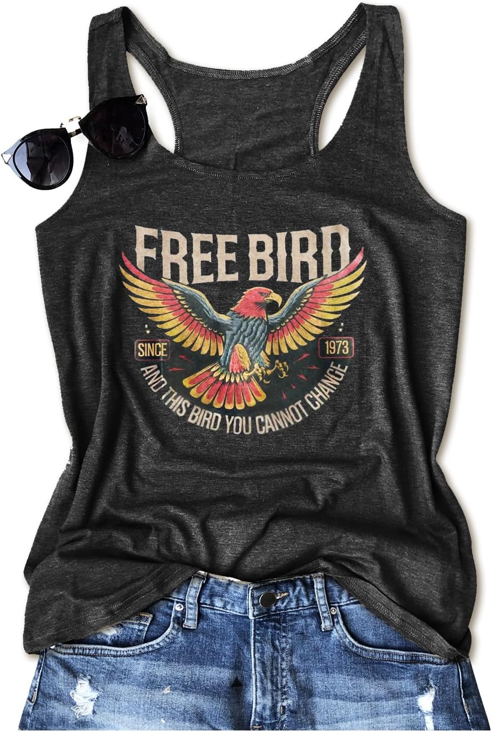 Graphic Tees for Women Summer Tank Tops Vacation Outfits for Women Country Concert Tops Summer Racer Back Tank Tops