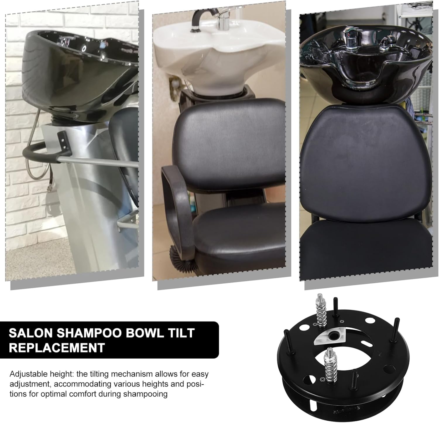Healeved Salon Shampoo Bowl Tilt Mechanism with Rubber Wrap Replacement Shampoo Bed Mechanism Shampoo Bowl Tilting Mechanism Hairstylist Accessory