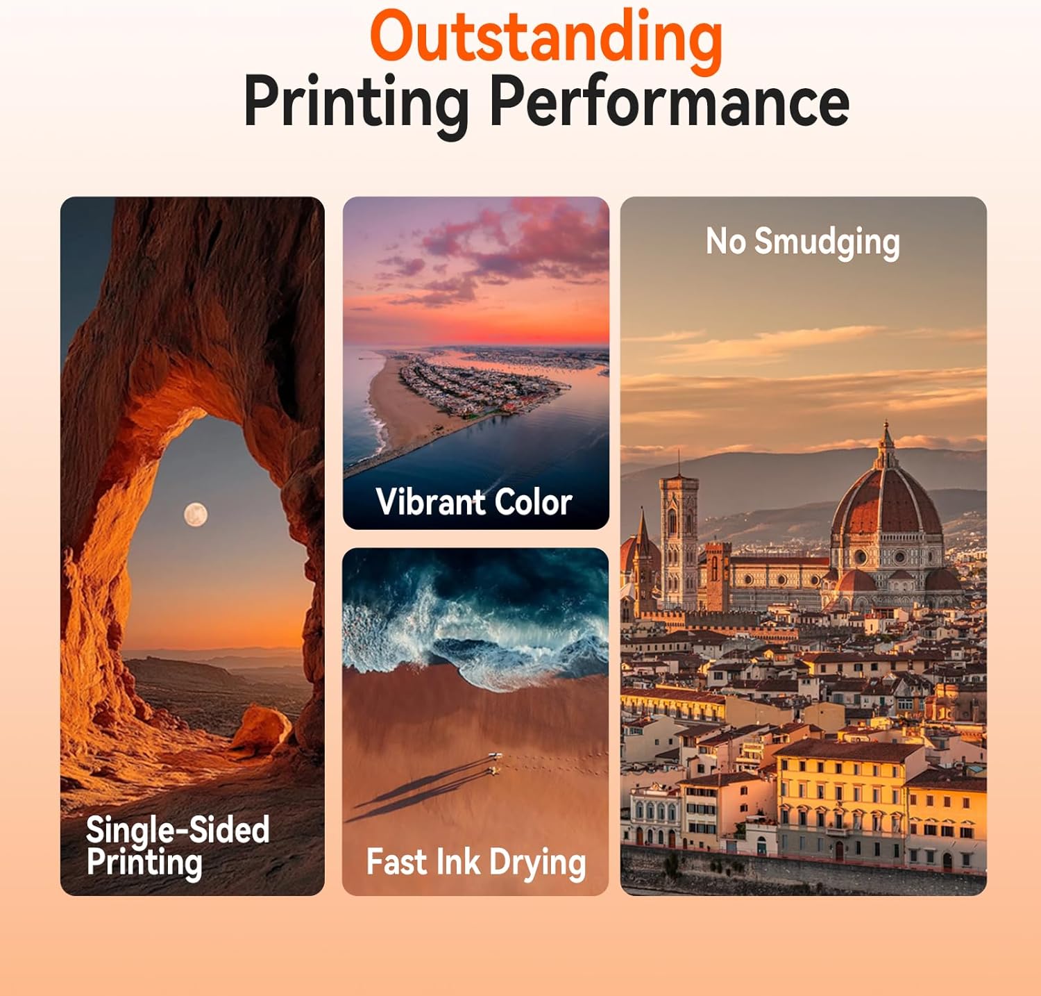 220 Sheets Inkjet Glossy Photo Paper 8.5x11 Inches 48lb-180Gsm for Inkjet Printers,A4 Letter Size Ideal for Brochure Paper, Flyers Paper Single Side, Suitable for All Dye Ink