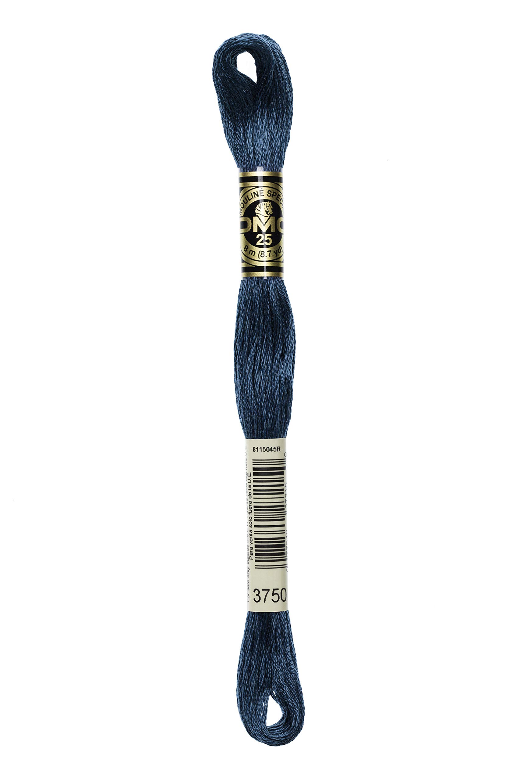 DMC 117-3750 Mouline Stranded Cotton Six Strand Embroidery Floss Thread, Dark Antique Violet, 8.7-Yard