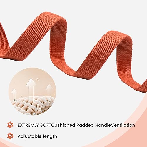 Miniatura 4 de Pawhuggies Juego de arnés y correa para perro, ajustable suave y transpirable, tela de bambú suave y cómoda, arnés de control y correa para mascotas