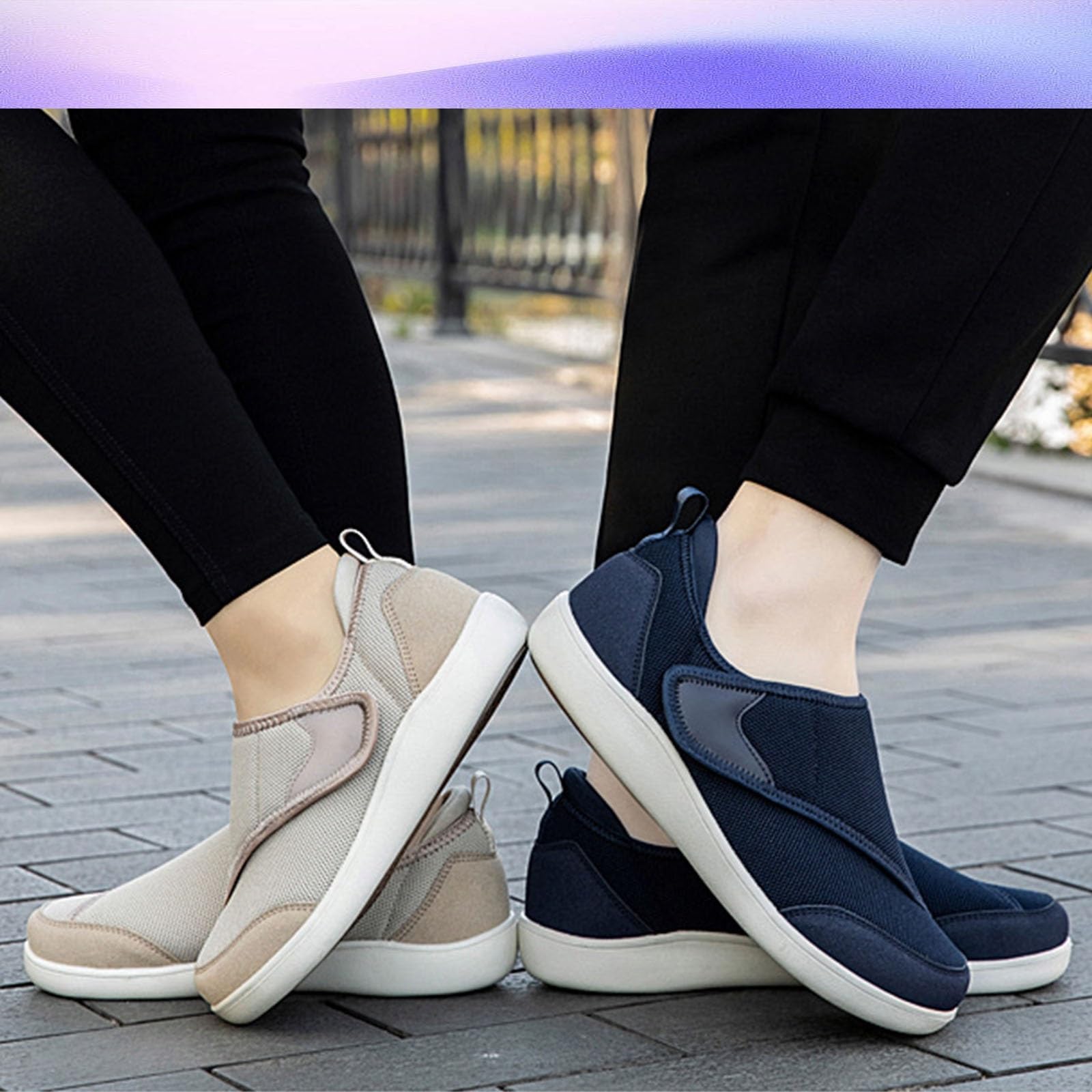 Buty Dla Diabetyków Dla Mężczyzn I Kobiet – Bardzo Szeroka I Głęboka Konstrukcja, Lekkie, Oddychające Buty Do Chodzenia, Antypoślizgowe Kapcie Ortopedyczne Dla Osób Starszych, Obrzęk Stóp(Black,37 EU)