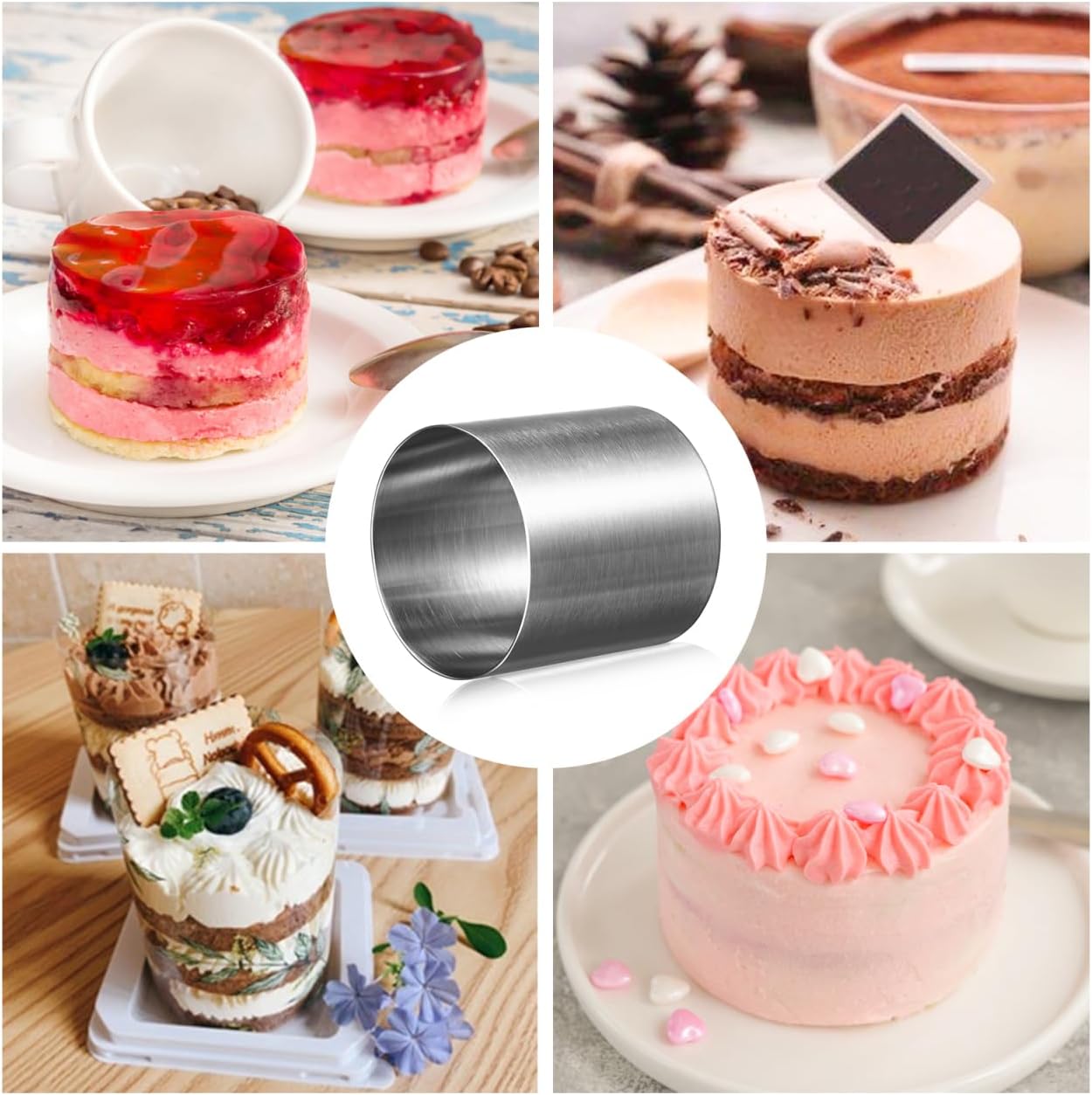 2インチ円クッキービスケットカッターセット – ステンレススチールラウンドPastry Cutters 【会社】 for Bis