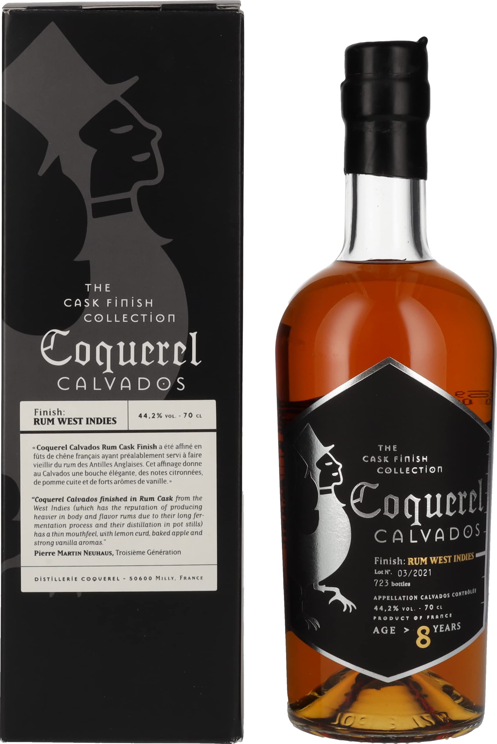 Coquerel Calvados 8 Years Old The Cask Finish Collection 44,2% Vol. 0,7l in Geschenkbox