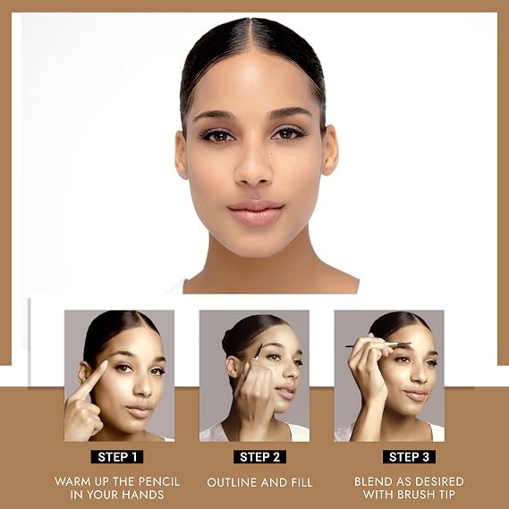 Eye Brow Pencil | Ultra Thin Precision Eyebrow Pencil | Long Lasting, Waterproof Eyebrow Makeup | Nourishing Brow Definer Pencil | Coal
