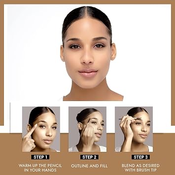 Eye Brow Pencil | Ultra Thin Precision Eyebrow Pencil | Long Lasting, Waterproof Eyebrow Makeup | Nourishing Brow Definer Pencil | Coal