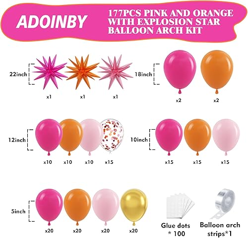 Vista 28 de Kit de arco de globos rosados, 140 globos color rosa metálico claro pastel y blanco con guirnalda de globos de confeti rosa para cumpleaños, bodas