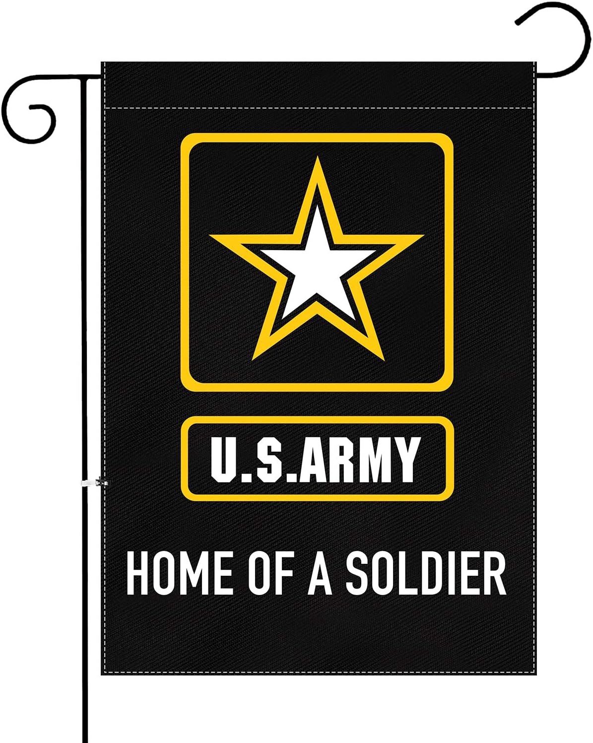 US Army Home of a Soldier Armed Forces Rangers United State American Military Veteran Retire Official Vintage Applique Banner Small Garden Flag Yard Lawn Proch, Made in USA