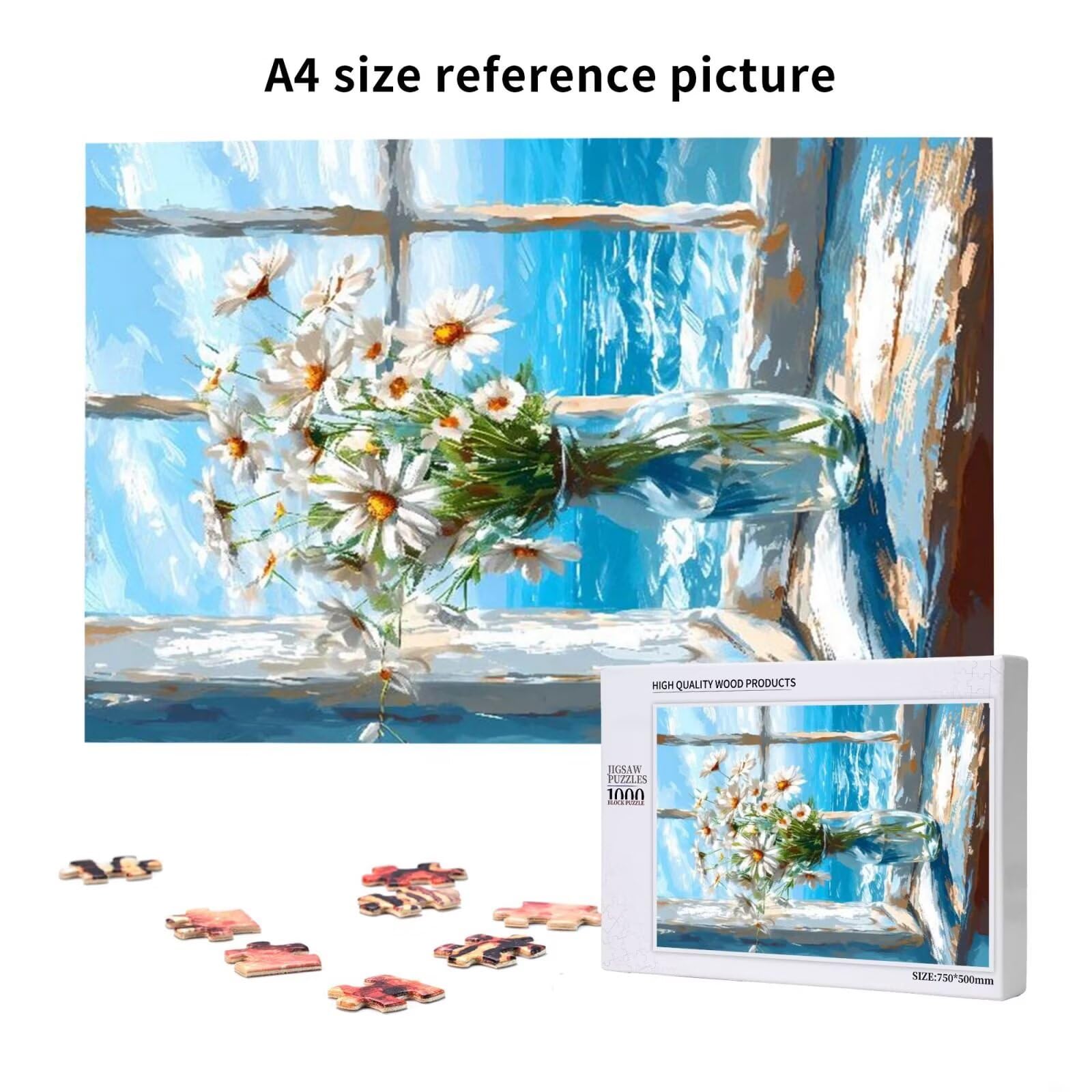 Ocean Puzzle 2000 Sztuk Duże Stokrotki Drewniane Puzzle Dla Dorosłych, Zabawne/Relaksujące/Wyzwanie Gry Dla Dorosłych I Początkujących, Jako Prezent Dla Przyjaciół i Ukochanych 2T-1625