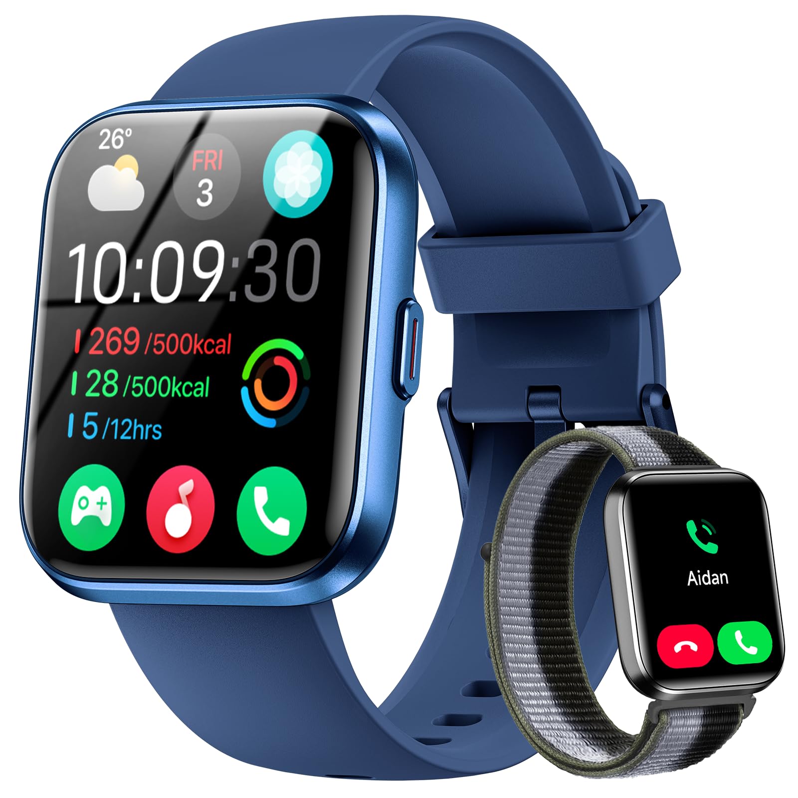 Smart Watches for Men (Android/iPhones), 120+ Sport Modes Fitness Tracker Watch with SpO2/Heart Rate Monitor, Steps/Sleep Tracker, 1.85" HD Smart