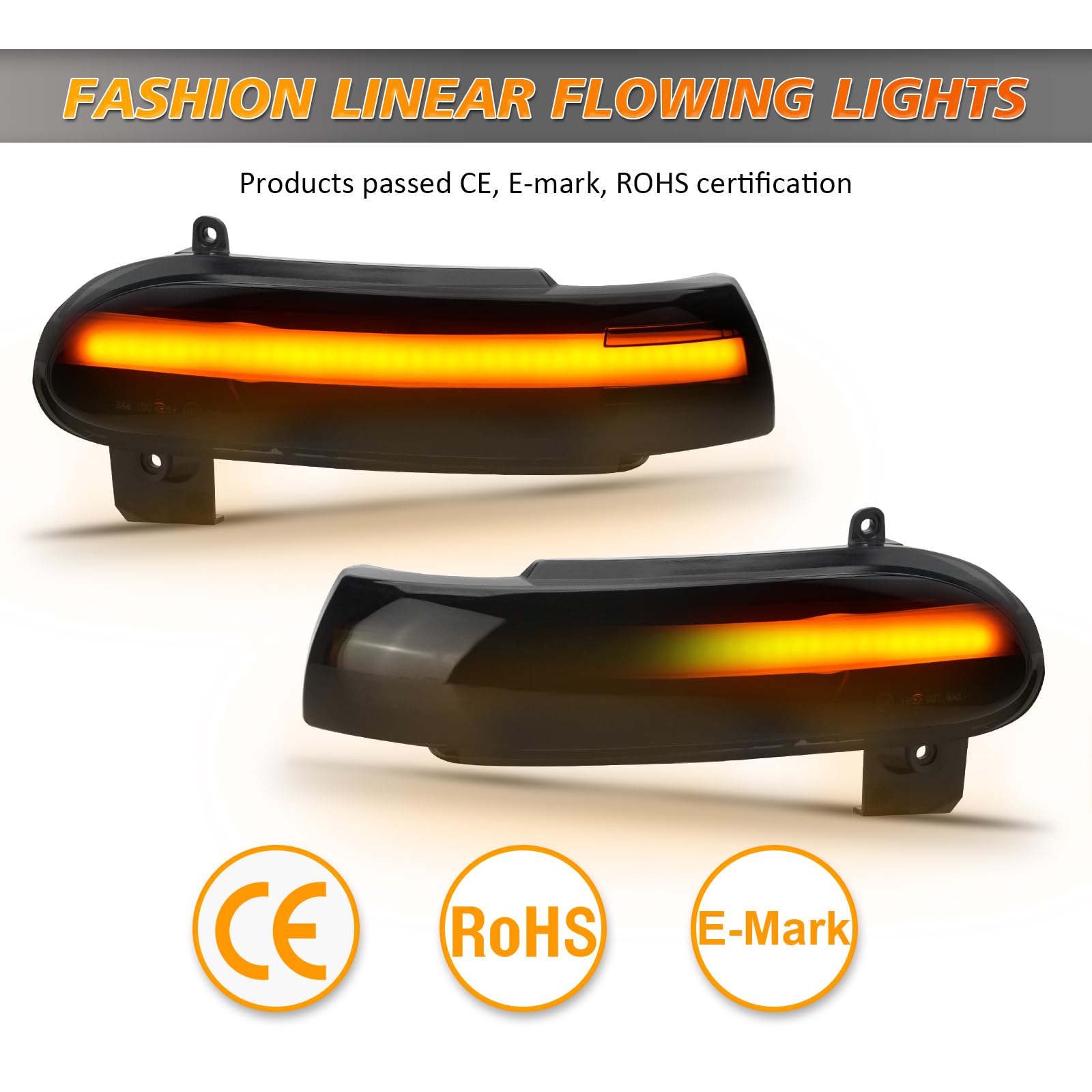 D-Lumina Dynamiczne kierunkowskazy LED do lusterka bocznego, kierunkowskazy sekwencyjne, kompatybilne z Mercedes Ben-z SLK-Klasse R171 W171, SL-Klasse R230 W230