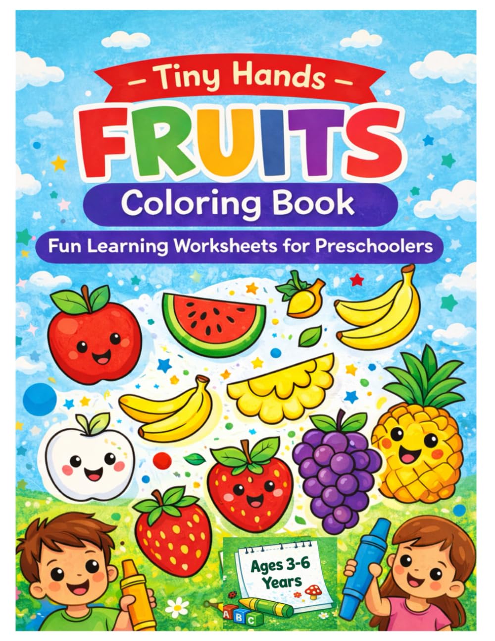 Tiny hands Fruits Coloring Book: Fun Learning Worksheets for Preschoolers (Foundations of Learning – Nursery Series)