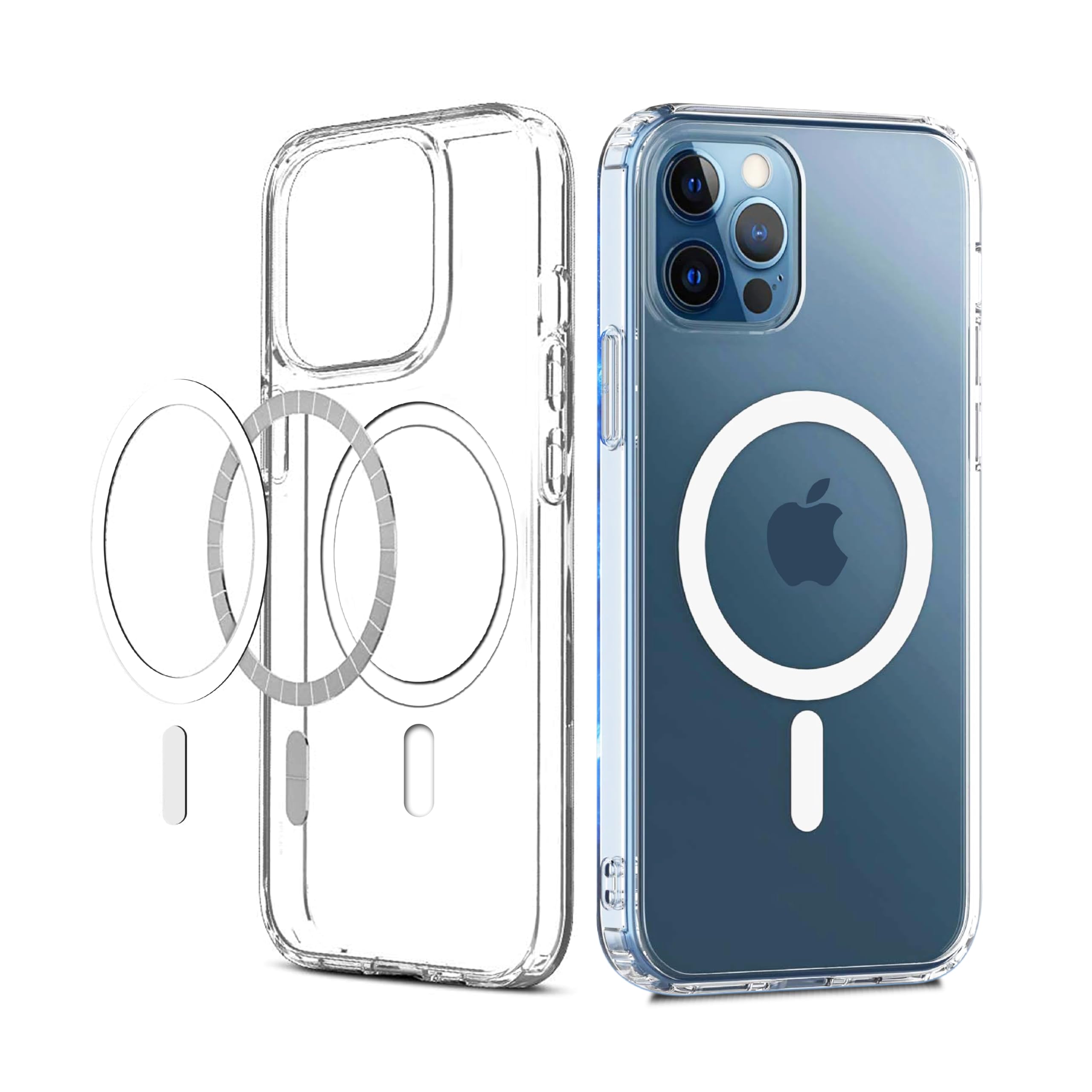 CEDO Magfit Cover for iPhone 12 / iPhone 12 Pro (6.1 inch) | Mag-Safe Wireless Charging | Designed with Magnetic Lock Shockproof Phone Bumper Transparent Back Case Cover (Clear) (B0CBVQKZXW) Amazon Price History, Amazon Price Tracker